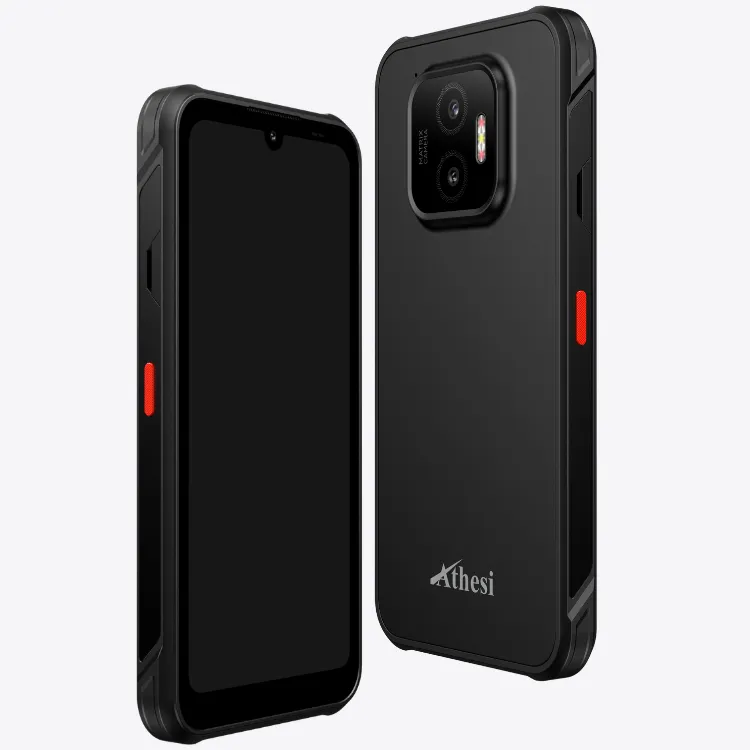Athesi AP6001: composición de las vistas frontal y trasera con pantalla apagada y módulo de cámaras | BELSATIA