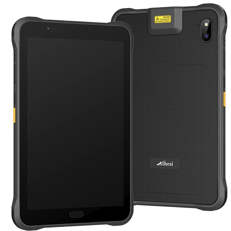 Athesi AP8003TL: composición de las vistas frontal y trasera con cámara y lector de códigos | BELSATIA