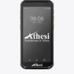 Athesi E55: vista frontal con pantalla encendida y carcasa reforzada | BELSATIA