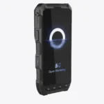 Athesi E550 RFID: vista frontal con pantalla encendida y carcasa reforzada | BELSATIA