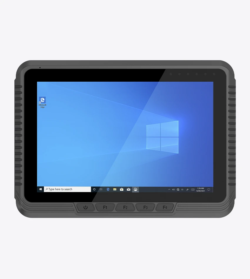 Athesi EVM8: vista frontal con escritorio de Windows y marco reforzado | BELSATIA