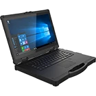 Athesi RT14: vista frontal inclinada del portátil abierto con pantalla encendida y teclado | BELSATIA